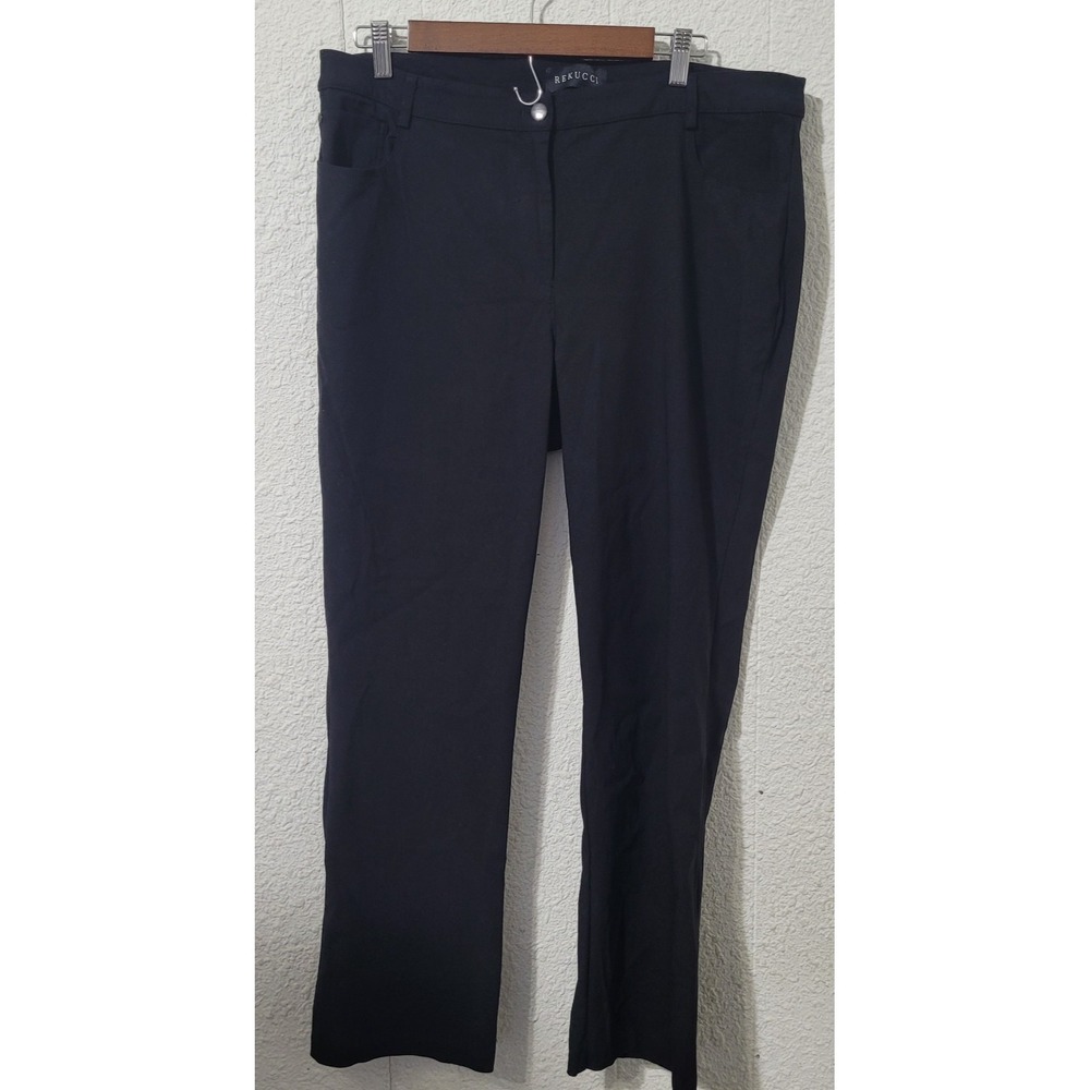 Rekucci Dress Pants, Black Slacks, Womens Sz ‎ 16